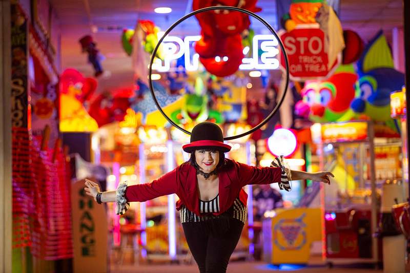 Seaside Heights Boardwalk | Seaside Heights New Jersey Autumn Portrait Session | Brie