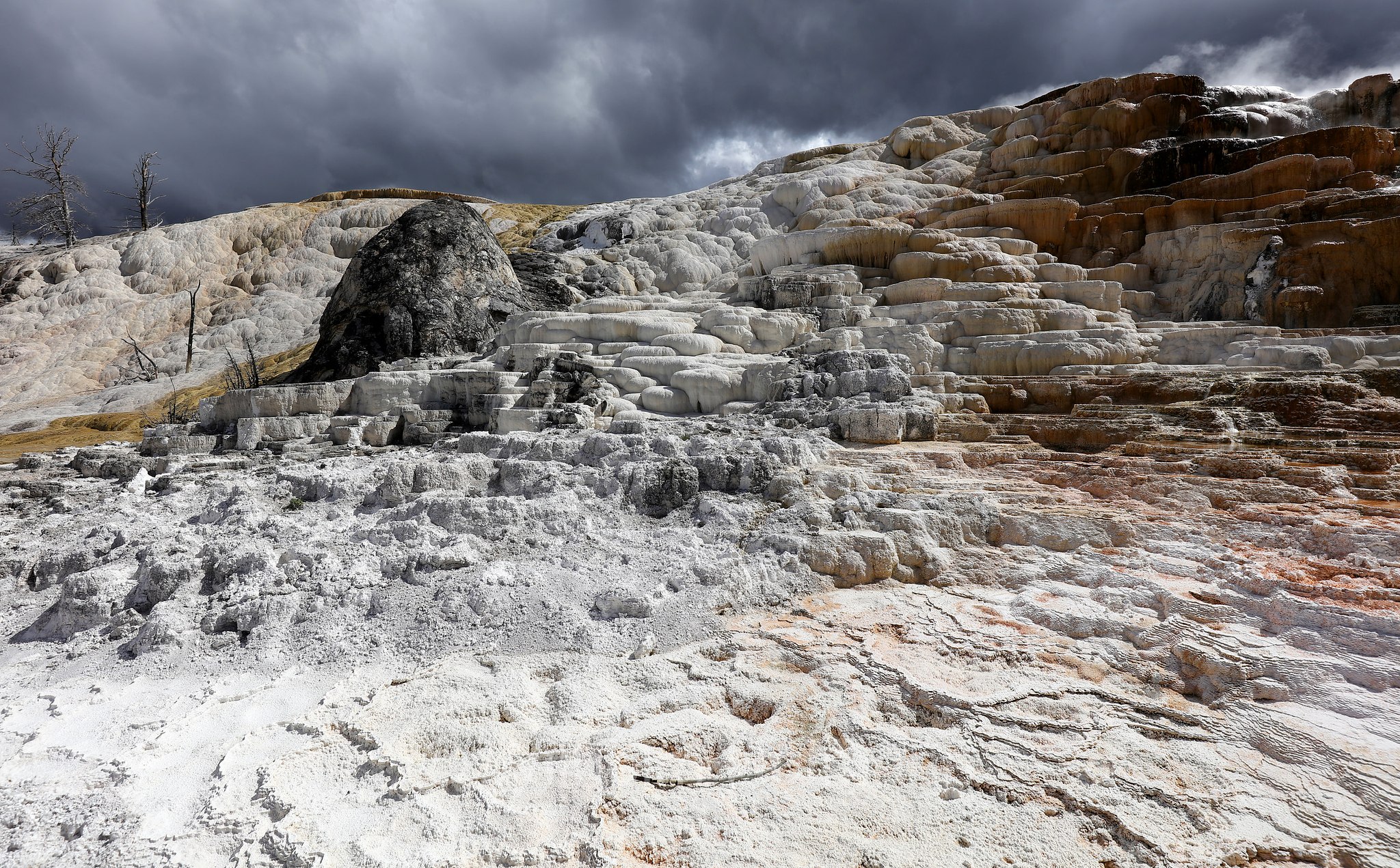 Palette Springs, Devil's Thumb, Mammoth Hot Springs, Yellowstone National Park, Yellowstone-Nationalpark﻿, parco nazionale di Yellowstone, Wyoming, USA