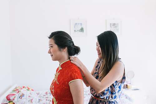 Bride Getting Ready