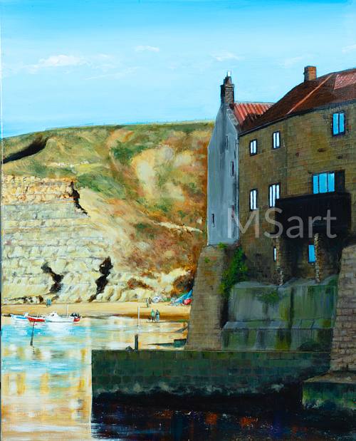 Staithes Harbour, sunshine and shade