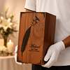 Feather Wood Urn for Ashes