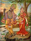 Murli Manohar Radhe Shyam – A Divine Depiction by Raja Ravi Varma