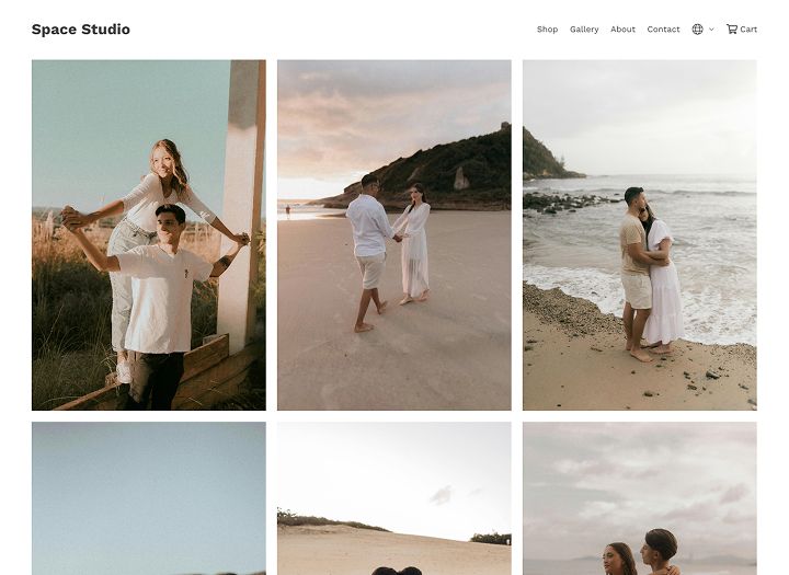 Eine Hochzeitsfotografie-Galerie, die Drucke und Downloads verkauft auf Pixpa