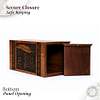 Engraved Feather Wooden Urn Box