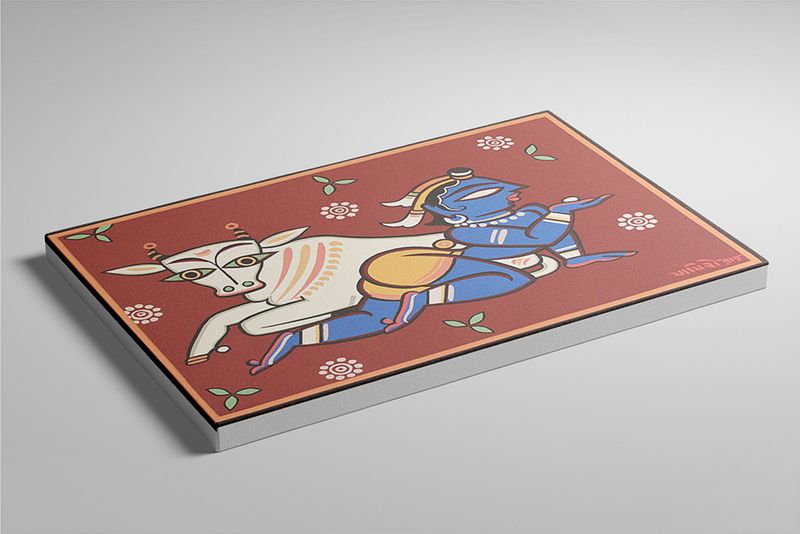 Krishna the Cowherd – A Folk Tribute by Jamini Roy