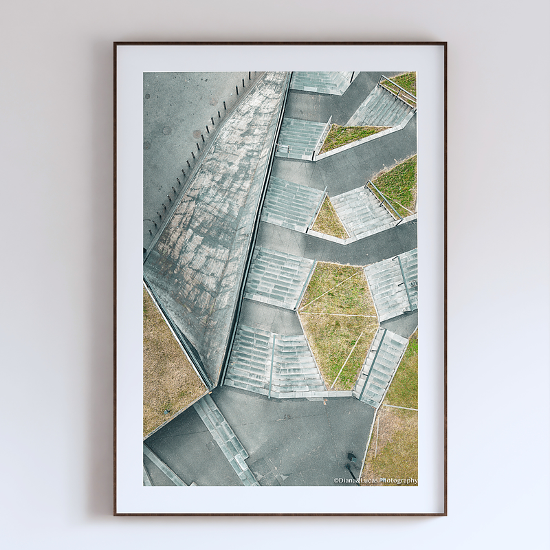 COLLECTION - URBAN GEOMETRY VERTICAL - "Steps and Grass" - LIMITED EDITION 10 of 10