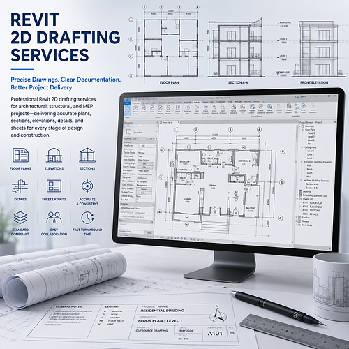 Revit 2D Drafting Services