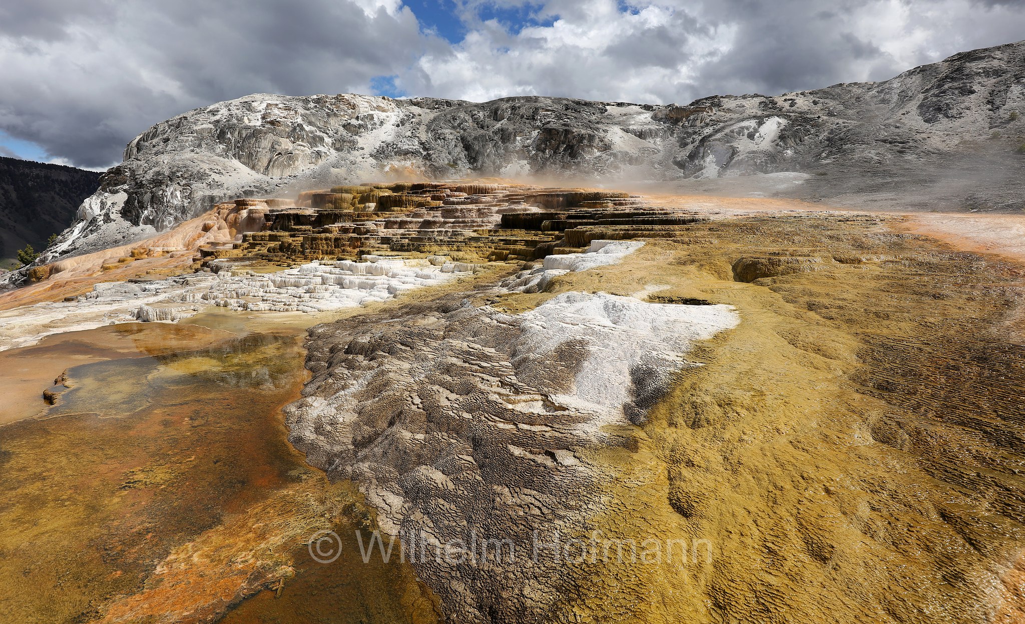 Jupiter Terrace, Mound Spring, Mammoth Hot Springs, Yellowstone National Park, Yellowstone-Nationalpark﻿, parco nazionale di Yellowstone, Wyoming, USA