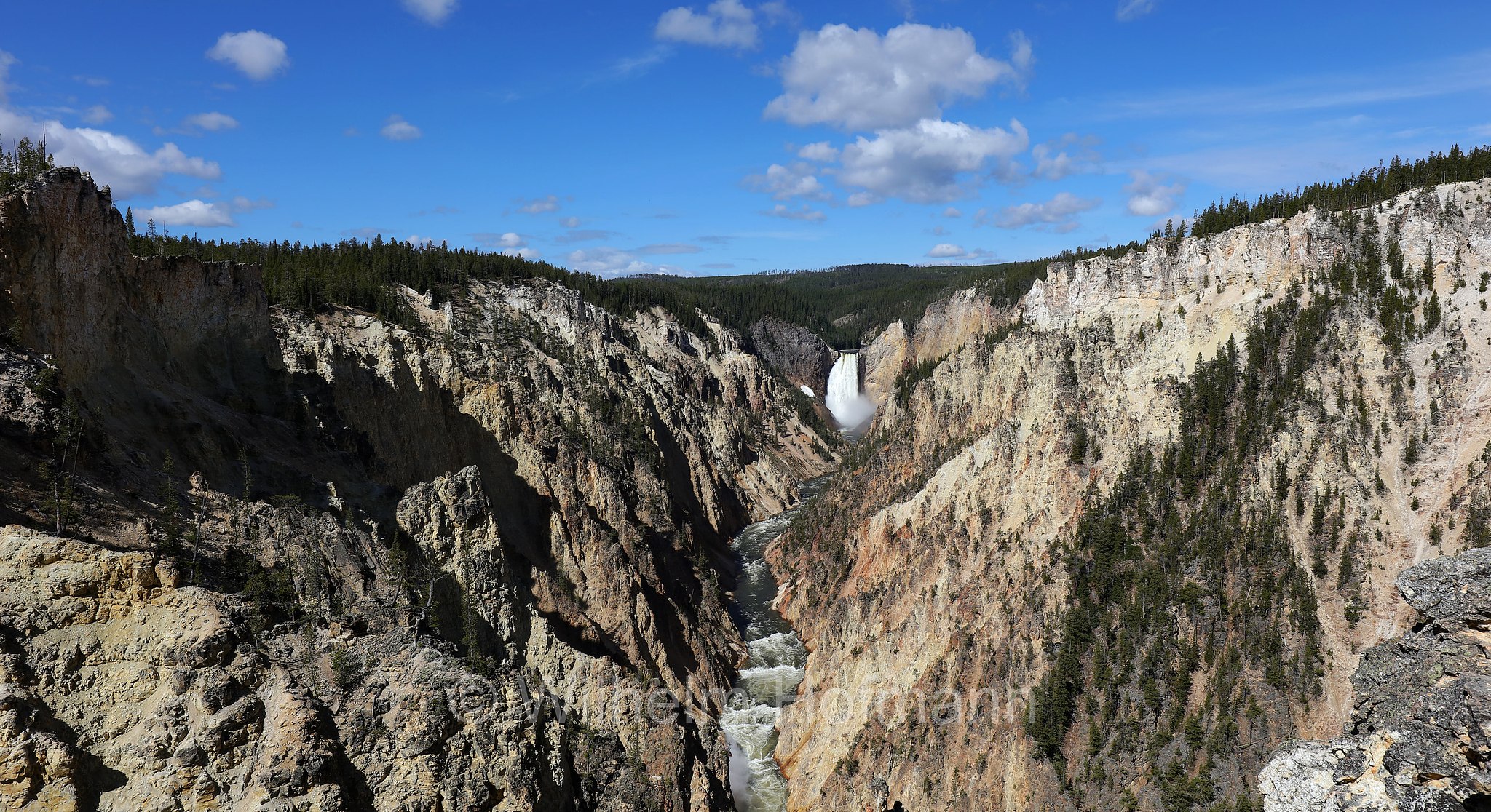 Artist Point, Lower Yellowstone Falls, Grand Canyon of the Yellowstone, Yellowstone National Park, Yellowstone-Nationalpark﻿, parco nazionale di Yellowstone, Wyoming, USA
