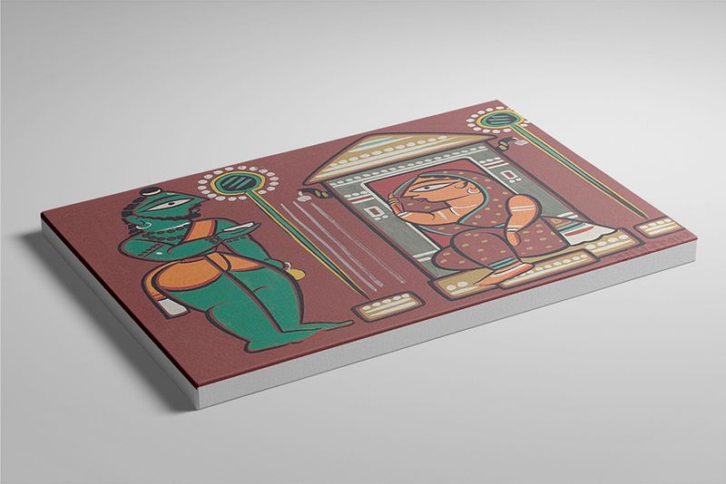 Ram and Sita – A Kalighat Masterpiece by Jamini Roy