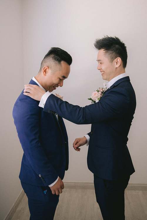 Groom Getting Ready