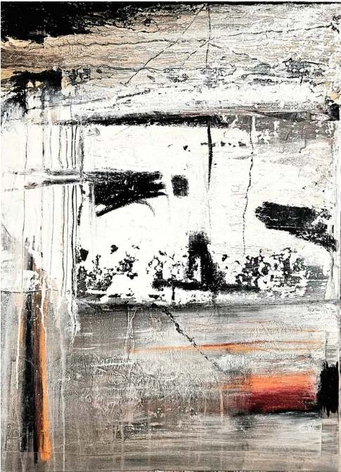original art work:acrylic and oilsticks on canvas by Dieter Langer