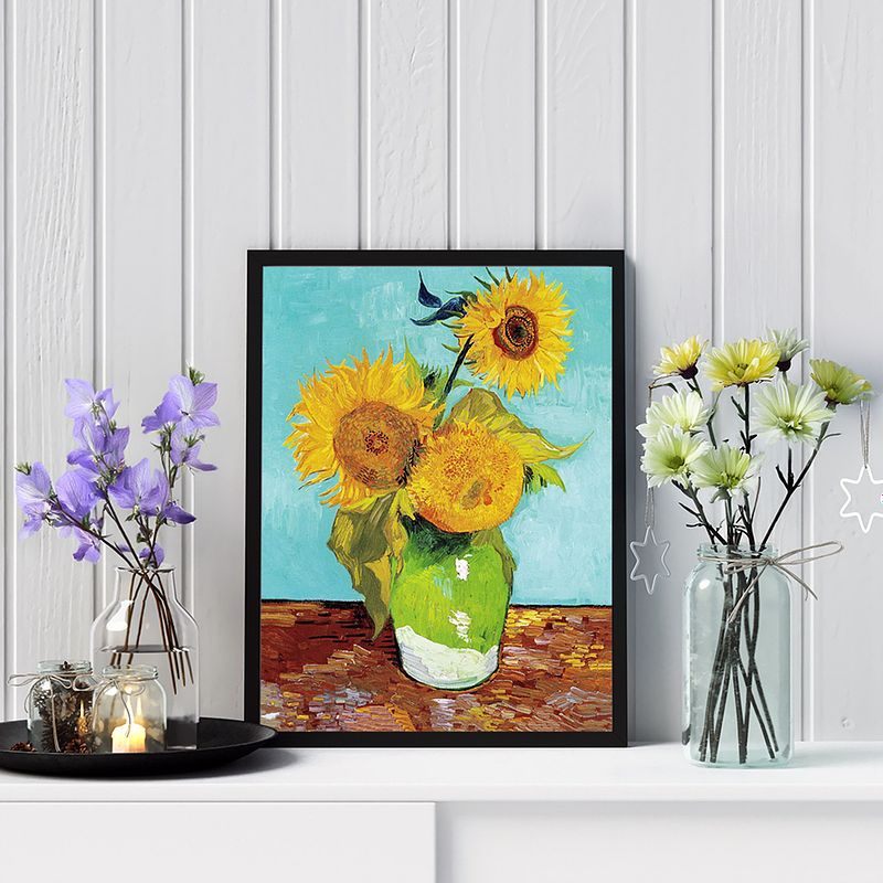 Three Sunflowers in a Vase – A Masterpiece by Van Gogh