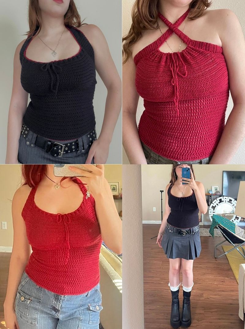 Audrey Halter Top- Crochet PDF Pattern