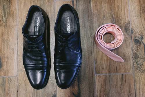 Groom Getting Ready