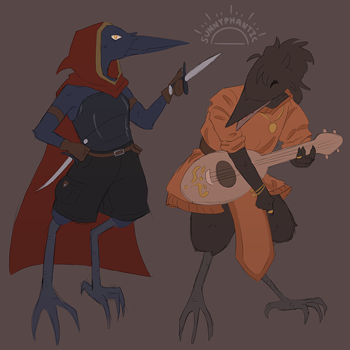 Hi, I'm Sunnyphantic! I create fantasy character designs and character-focused illustrations for D&D and other TTRPG campaigns. Open for personal commissions and indie projects.