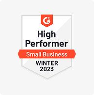 G2 High Performer Small Business &mdash; Winter 2023