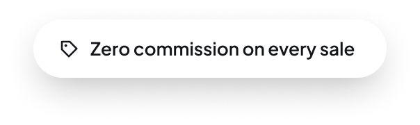 Cero comisión en cada venta
