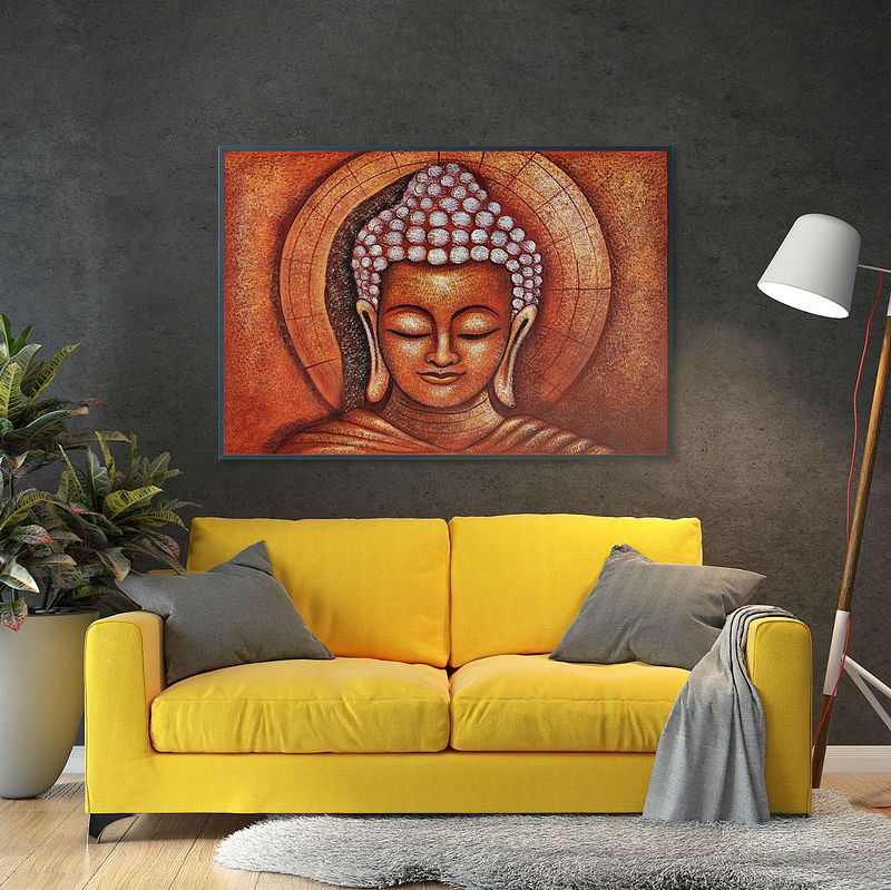 Inner Peace – Hand-Painted Buddha