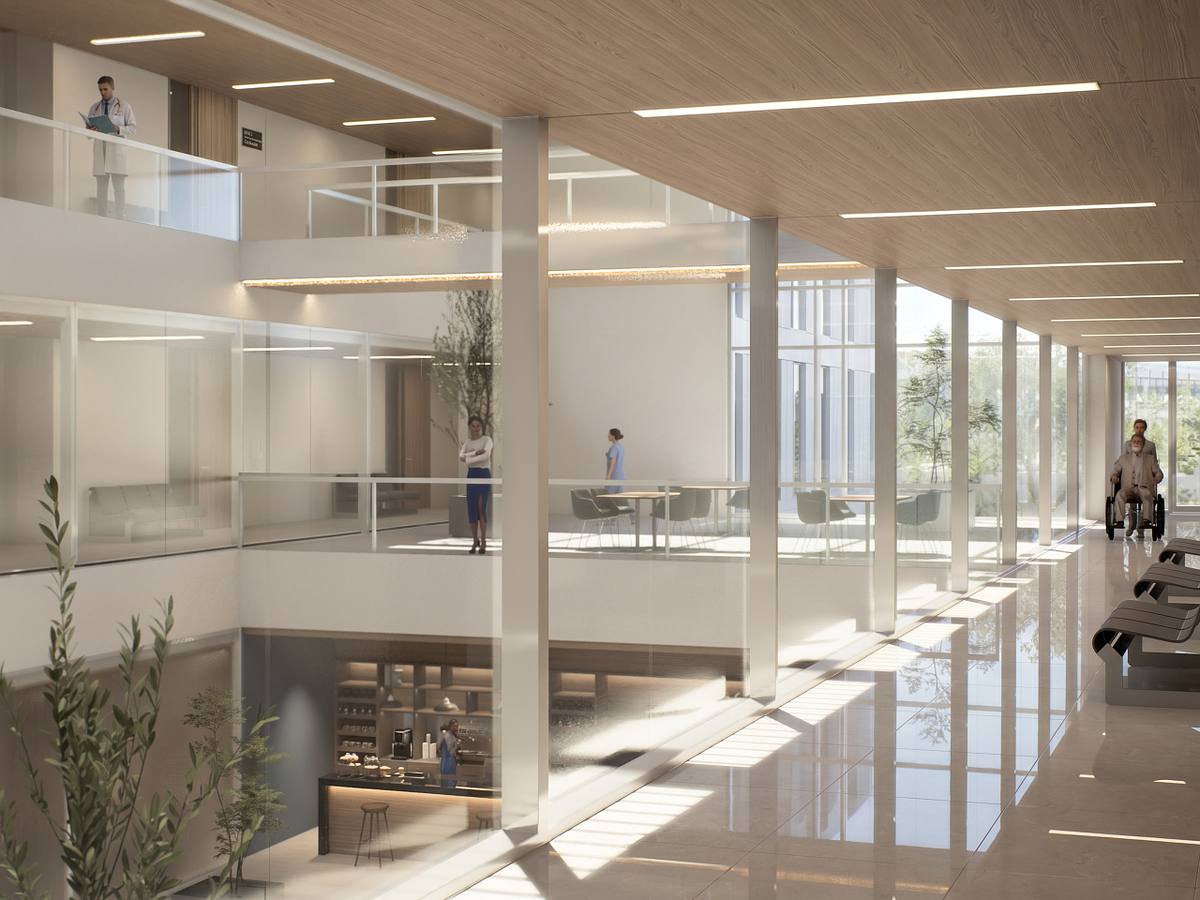 render interior quirofano hospital moderno arquitectura sanitaria