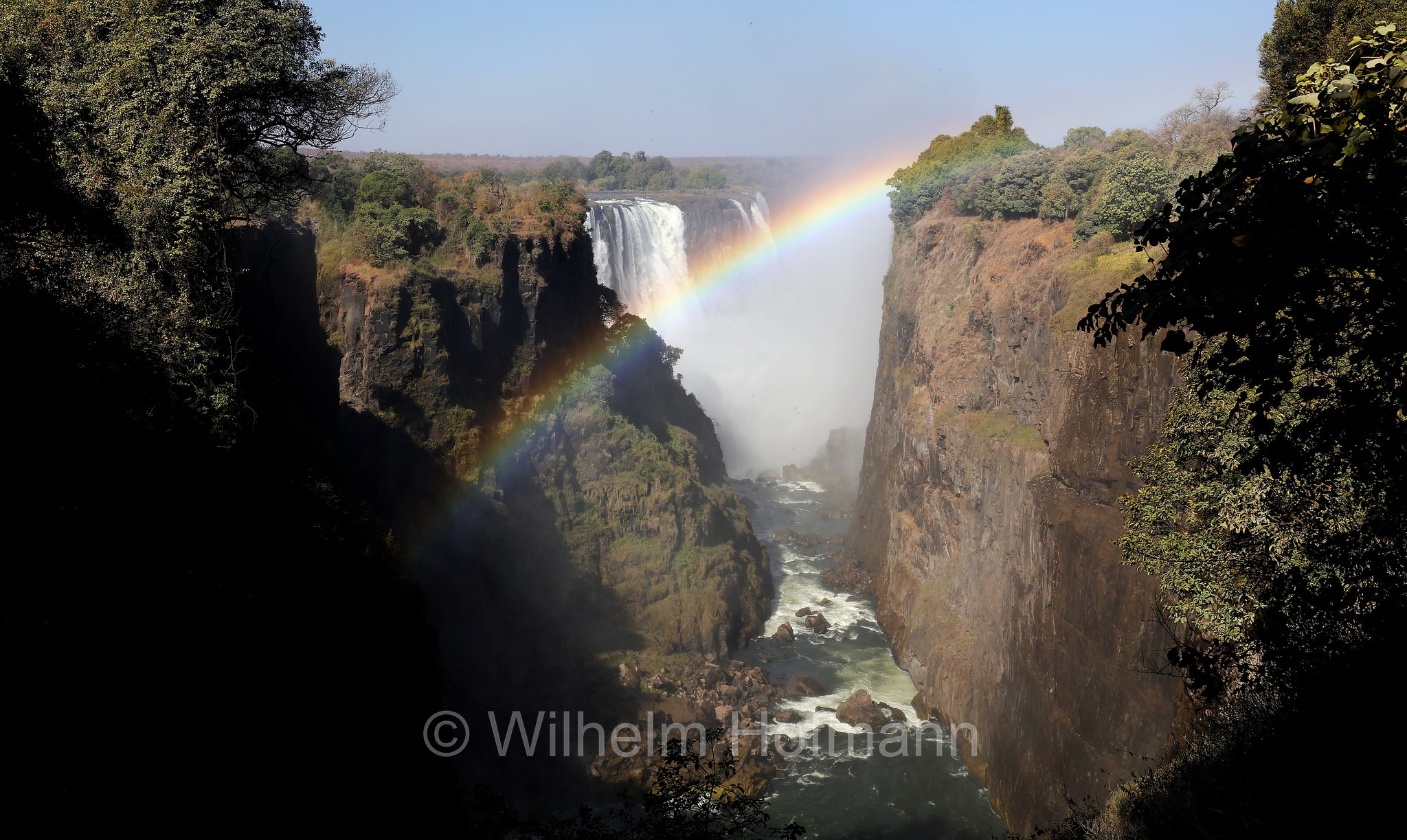Victoria Falls, Victoriafälle, cascate Vittoria, Devil's Cataract Viewpoint, Zambesi, Sambesi, Zimbabwe, Simbabwe