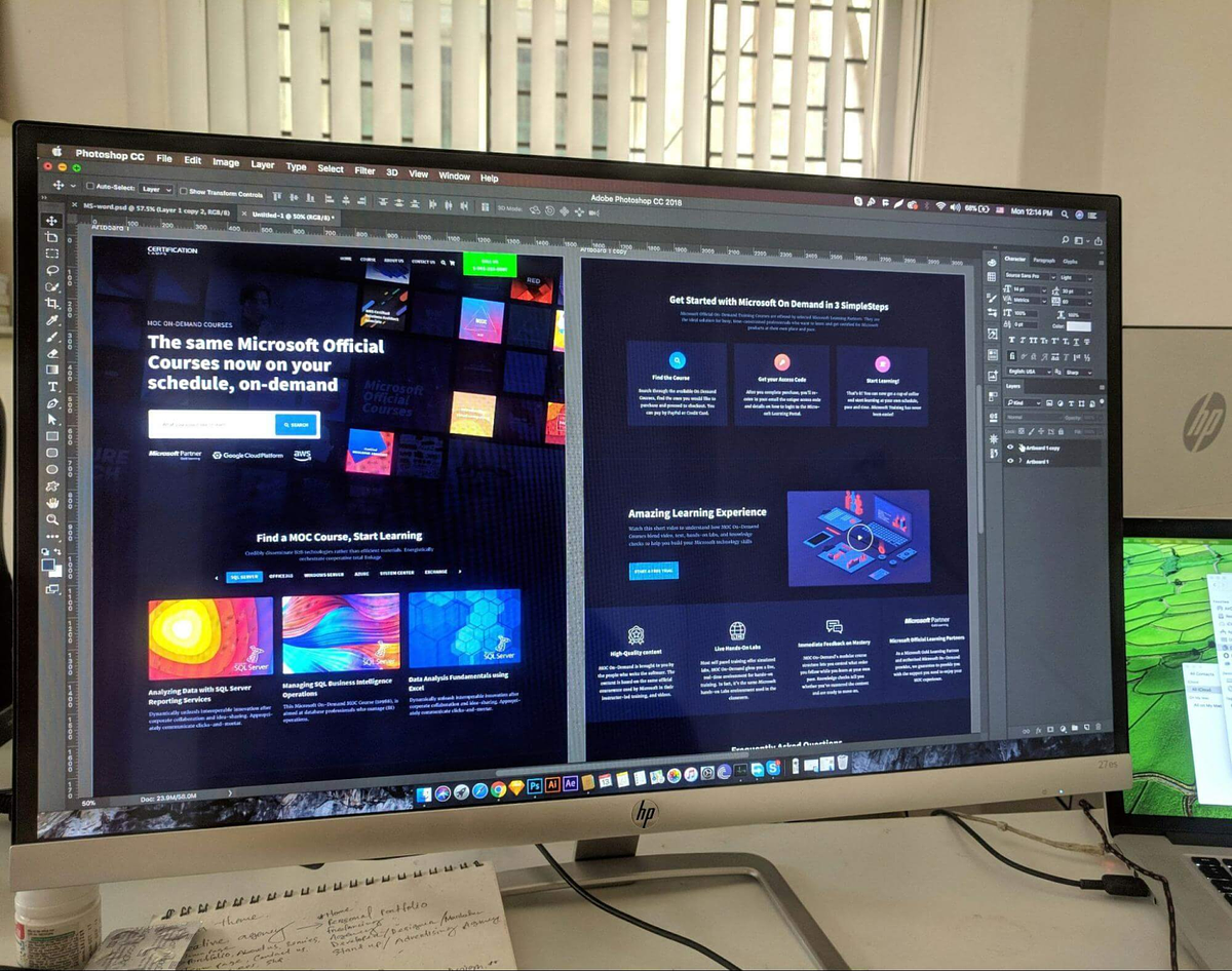 Imagen de diseño UX/UI en un escritorio