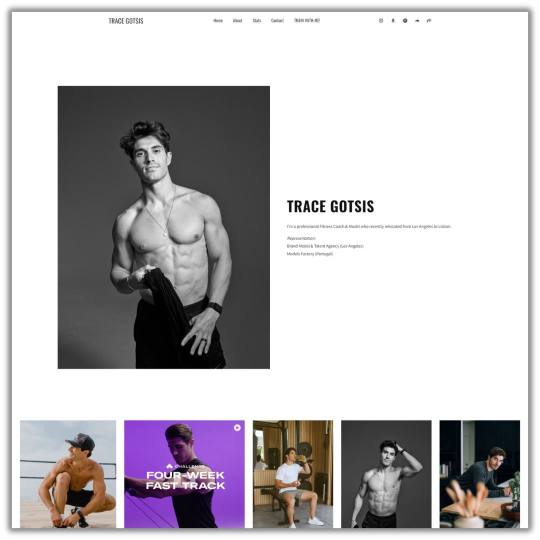 Trace Gotsis - Portfólio de modelos masculinos