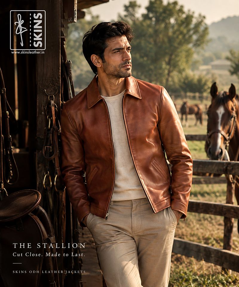 SKINS Odh : The Stallion Sheepskin Leather Jacket