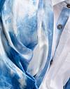 Linen Satin Kimono Jacket - Summer Sky