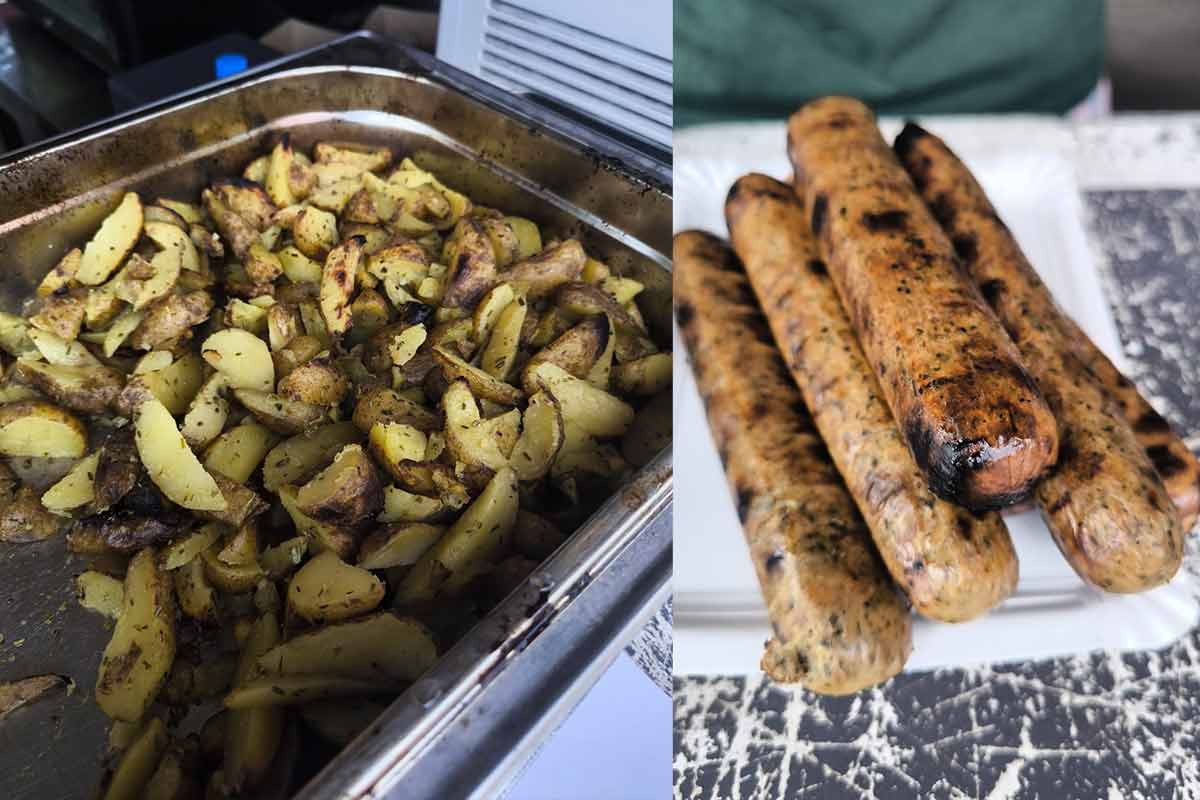 Vegane Speisen standen auf der Angebotskarte