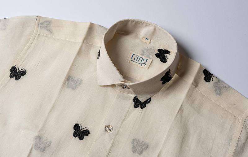 Kora Cotton Embroidered Butterflies