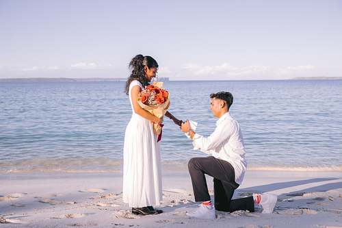 Engagement Portraits at Chinamans Beach Jervis Bay