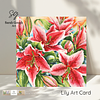 Stargazer Lilies | Floral Art Card | Watercolour Original Illustration | Kraft Envelope