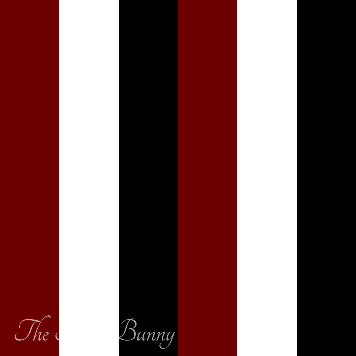 Bold red, black, and white vertical stripes evenly spaced in a classic high-contrast repeating pattern.