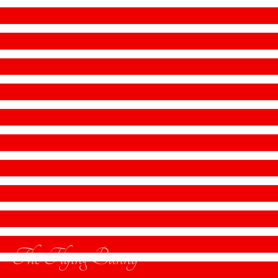 Bold red and white horizontal stripes repeating evenly across the design in a classic high-contrast stripe pattern.