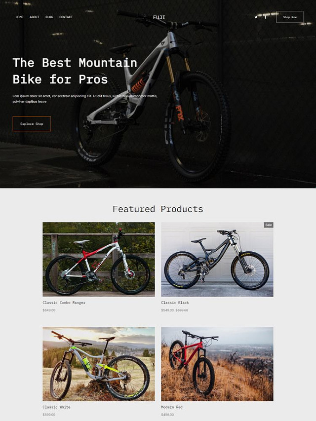 Fuji &ndash; Ecommerce Portfolio Website Template