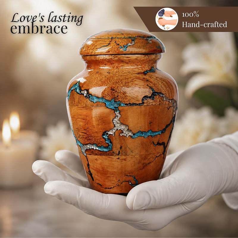 Thunder Wooden Cremation Urn