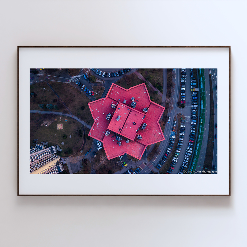 THE ONE - AERIAL PRINTS - "The Red Star" - LIMITED EDITION 4 of 5