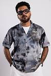 Cuban Collar Shirt - Charcoal Sky