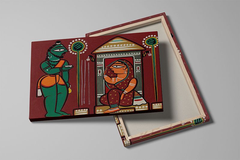 Ram and Sita – A Kalighat Masterpiece by Jamini Roy