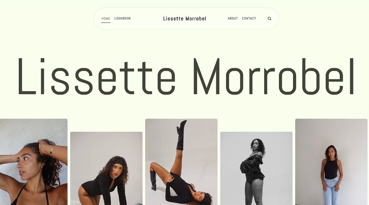 Lissette Morrobel fashion model portfolio website