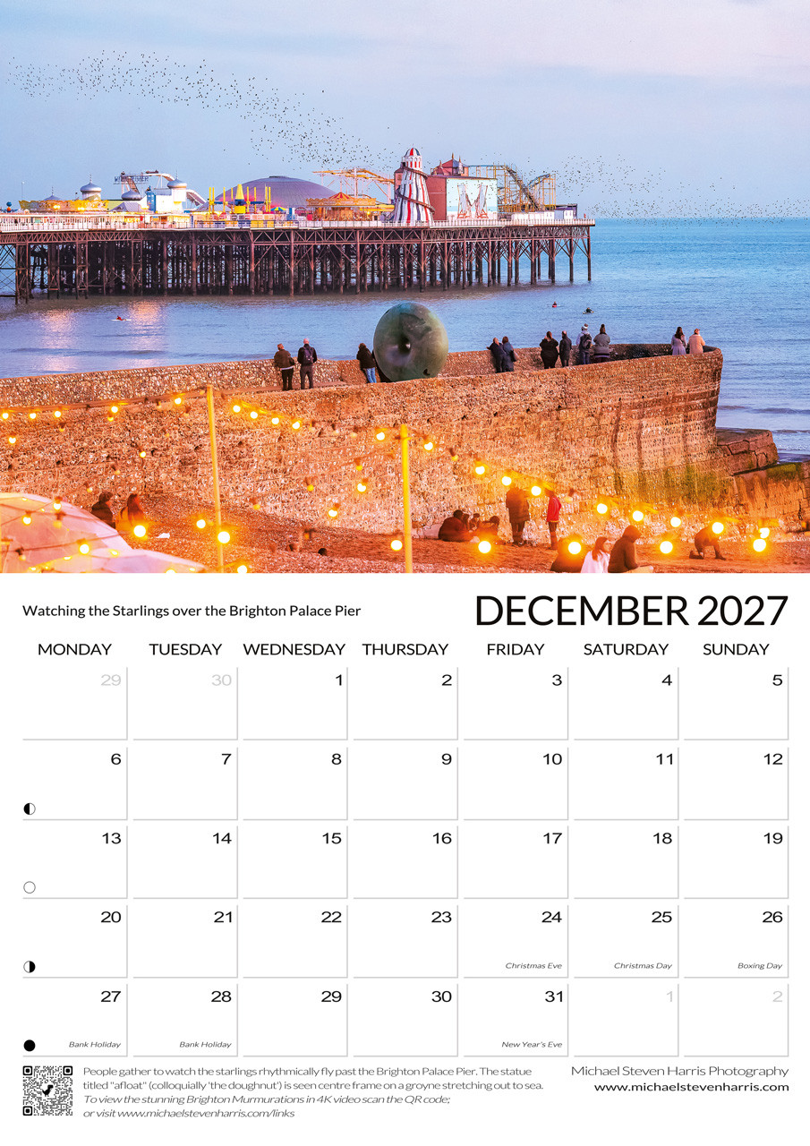 Brighton Calendar 2027 December