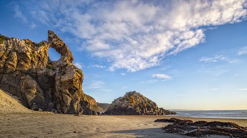 Seascapes, ocean, waves, shores, sand, rocks, surf, clouds, sky, travel, nature, landscape, seaside, beach, Aramoana, Dunedin, Otago, South Island, New Zealand, heart, love,