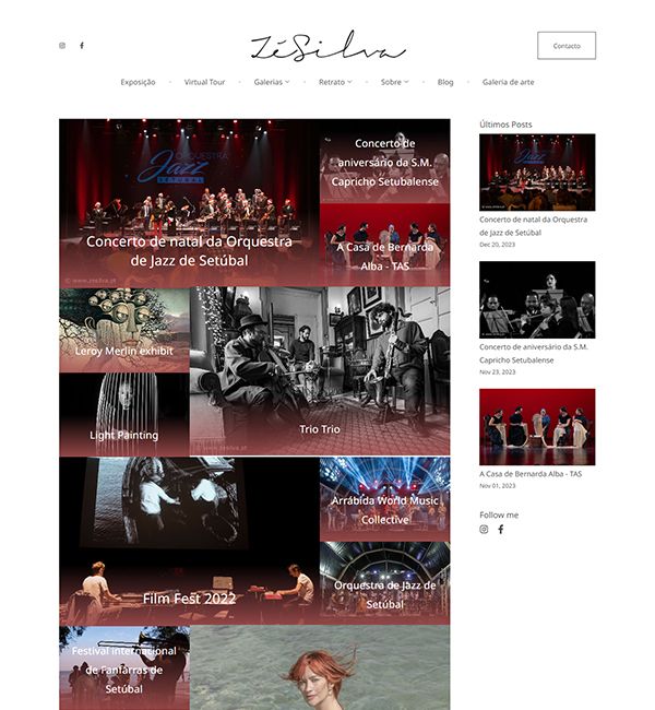 Jos&eacute; Silva Portfolio Website Examples