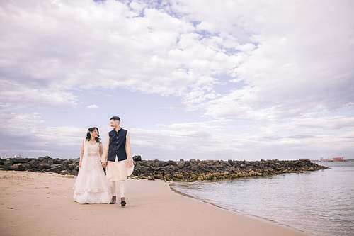 Wedding Photo at Cook Park Rock Jetty, Brighton Le Sands