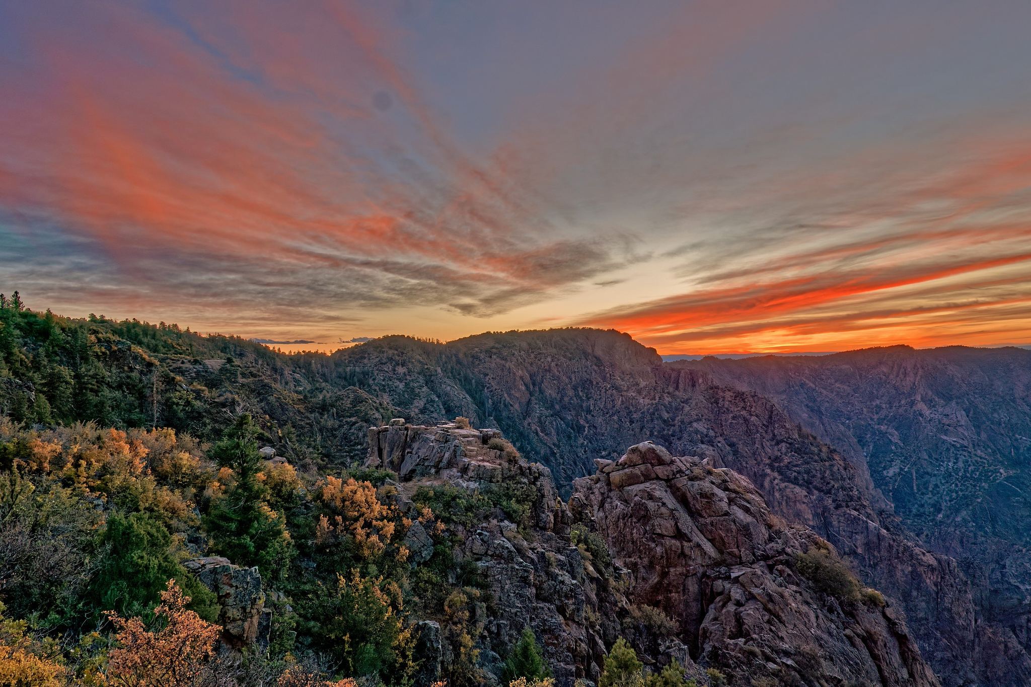 Sunset over the Black Canyon - Montrose, Colorado