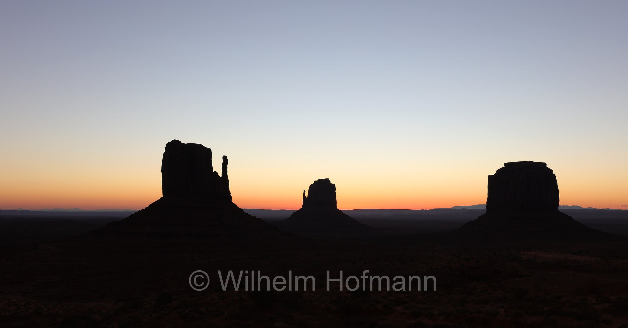 West Mitten Butte, East Mitten Butte, Merrick Butte, Monument Valley, Arizona, USA