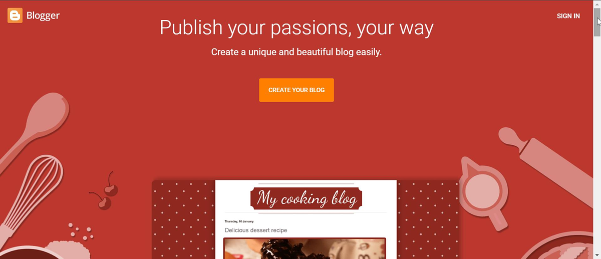 Blogger-homepage
