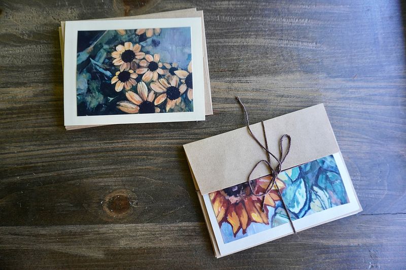 Flower Painting Card Set of 4