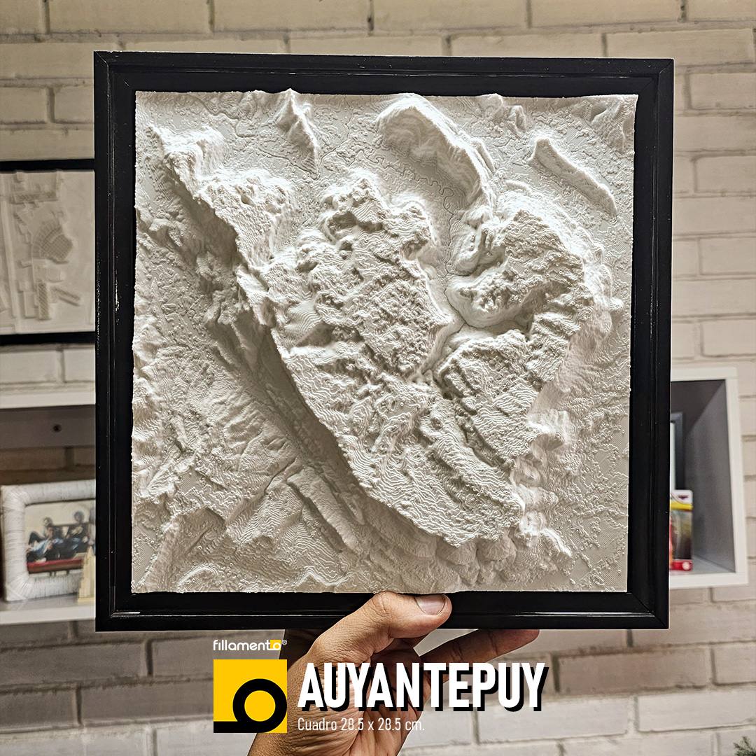 monte roraima auyantepuy maqueta topografica impresion 3d